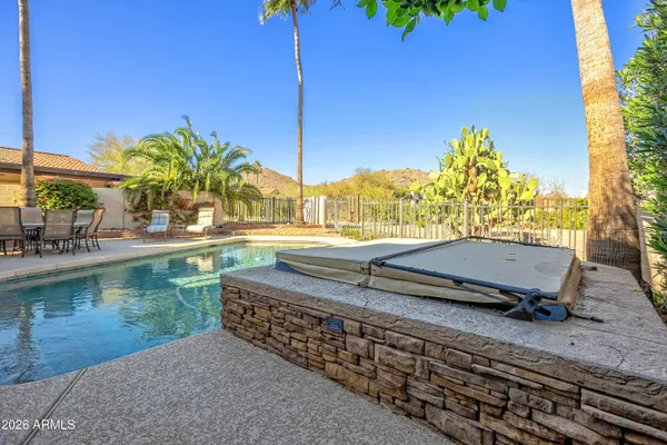 a view of a porch with furniture