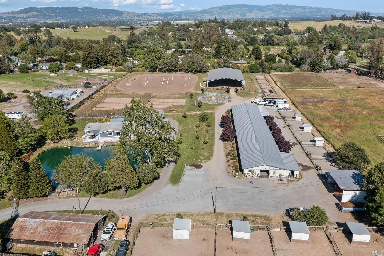 Perfectly curated horse property with charming home and guest unit to boot.