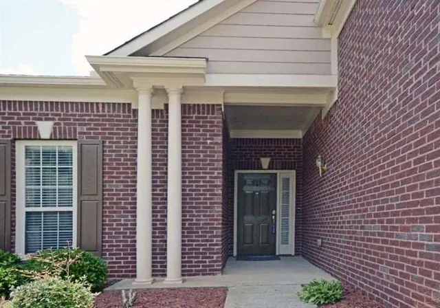 a view of front door of house