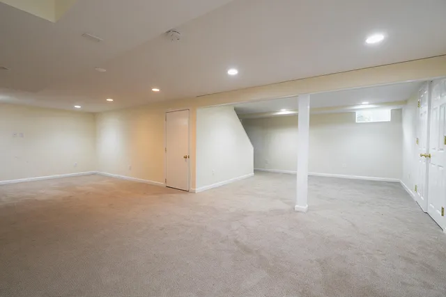 an empty room with a natural light