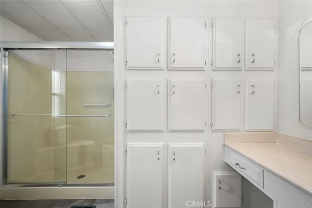 a view of cabinets and utility room