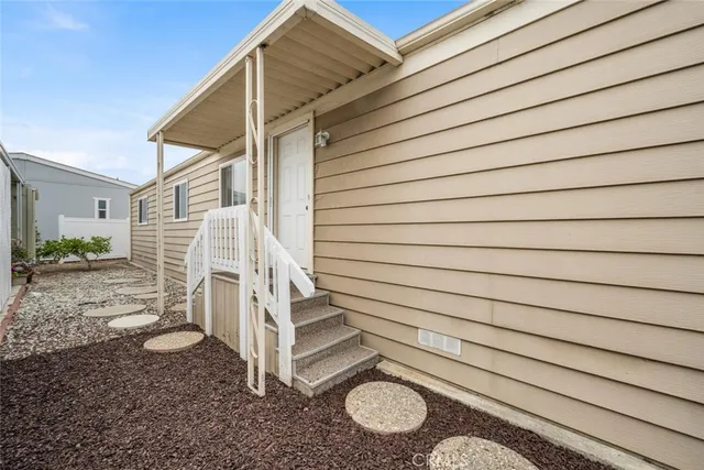 a view of a porch with chairs