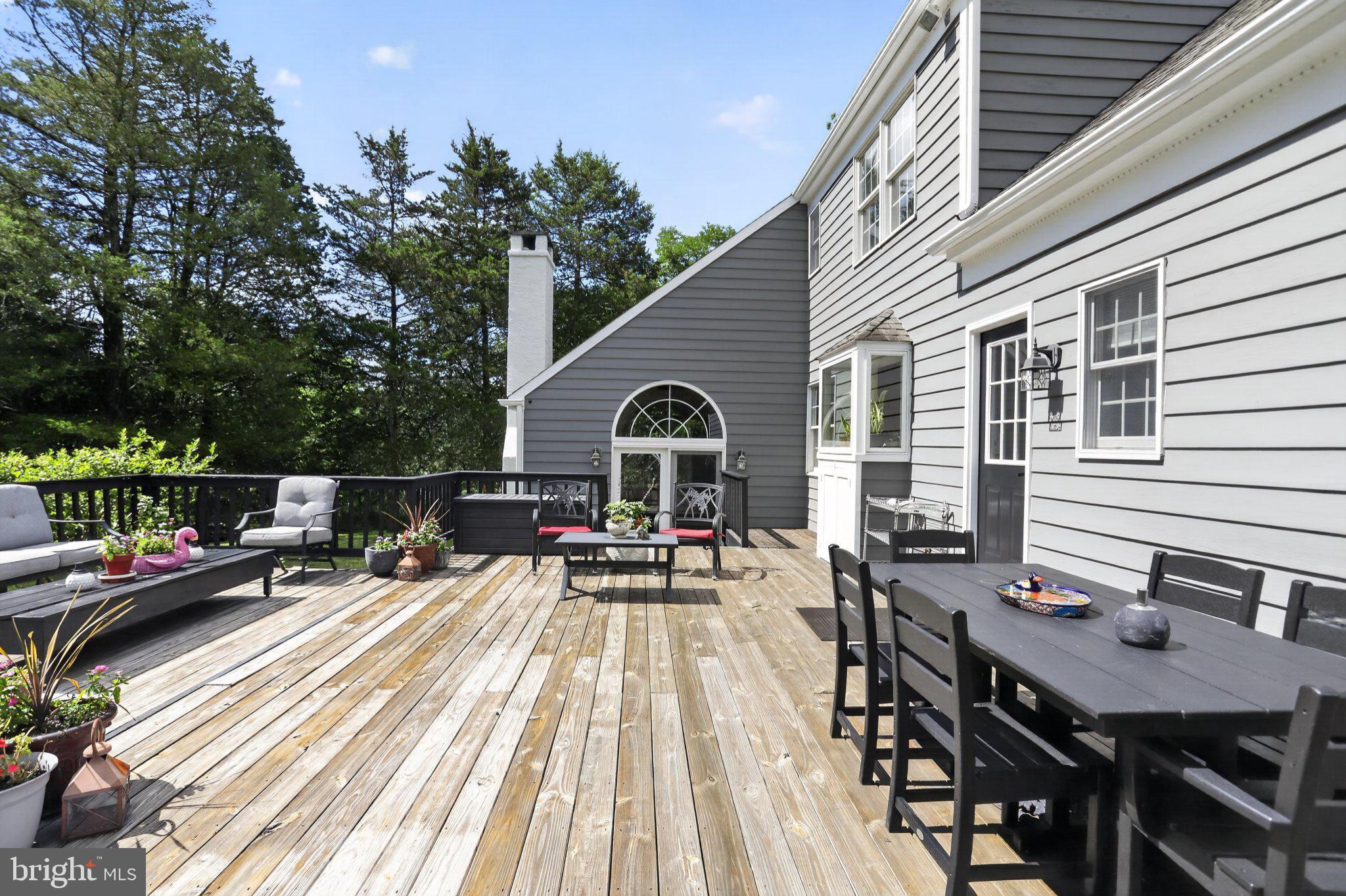 155 Seabrook Road Lambertville, NJ 08530 - Photo 37 of 44 Spacious deck with serene woodland views.