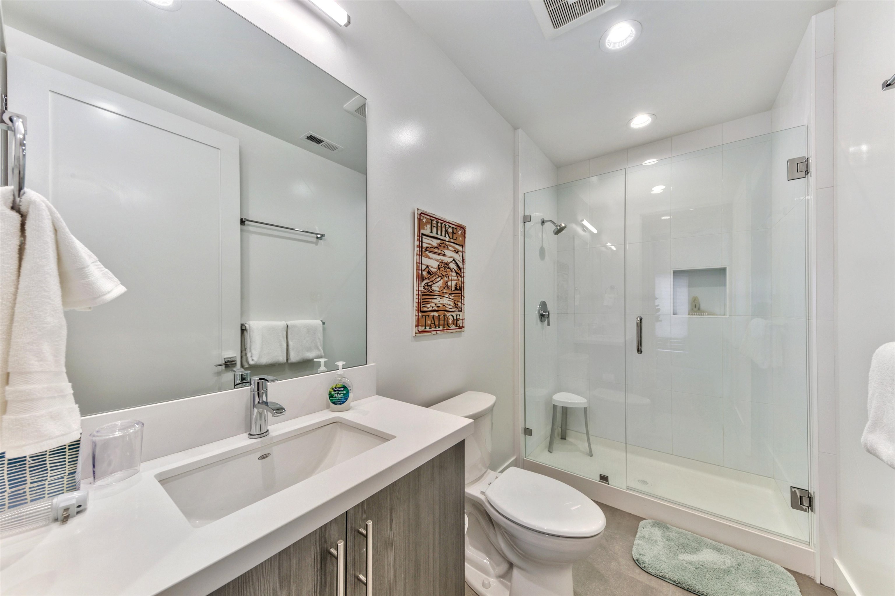 12869 Ice House Loop Truckee, CA 96161 - Photo 21 of 21 a bathroom with a sink toilet tub and shower