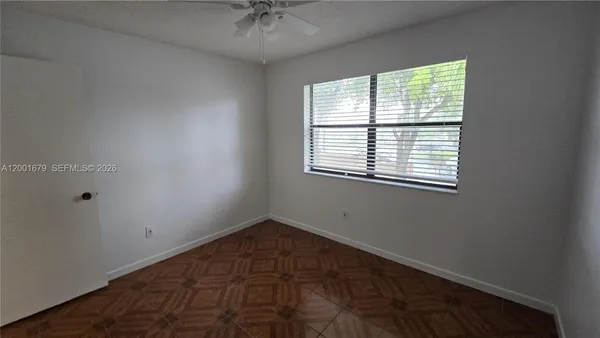 an empty room with a window