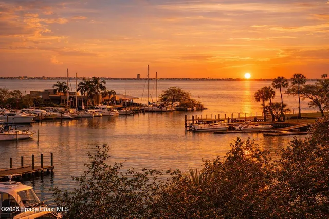 a view of a city and ocean view