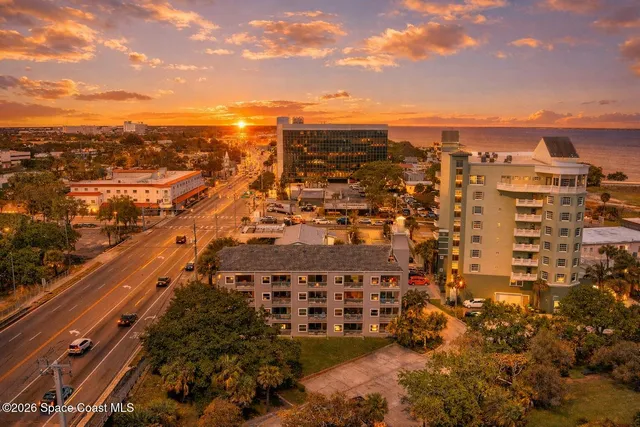 an aerial view of city