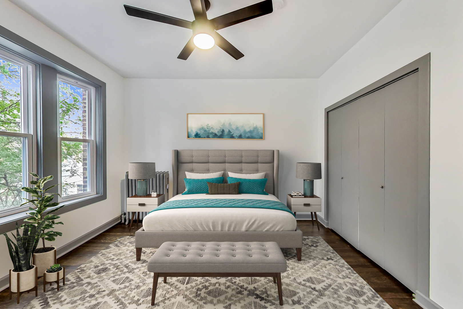 3263 North Broadway, Unit 3 Chicago, IL 60657 - Photo 8 of 37 a bedroom with a bed and a window