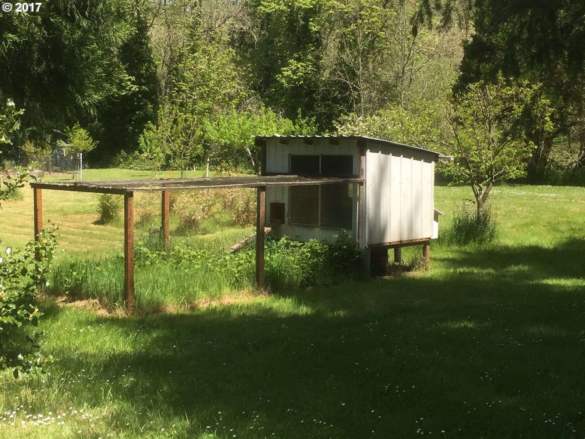 72227 Rouse Road North Cottage Grove, OR 97424 - Photo 21 of 24 a backyard of a house with lots of green space and lake view