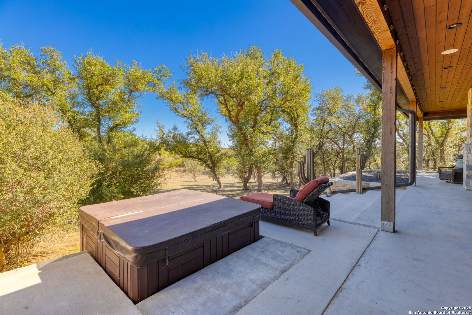 1119 Sunrise Place Spring Branch, TX 78070 - Photo 30 of 53 a view of backyard with outdoor seating