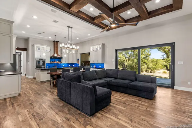 a view of a lake with houses in the background