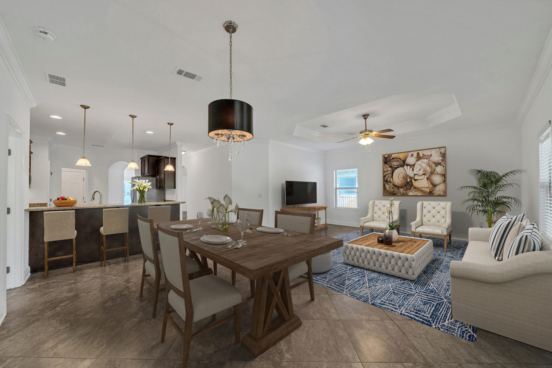 137 Lullaby Loop Santa Rosa Beach, FL 32459 - Photo 3 of 33 a living room with furniture and a flat screen tv