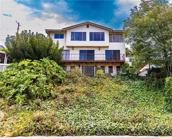 a house view with a garden space