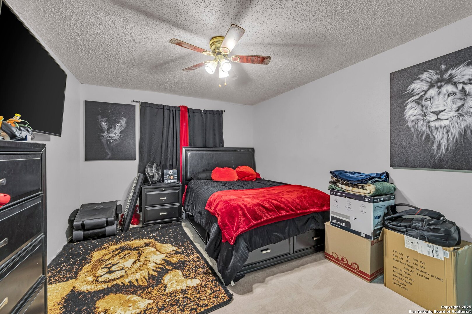 8746 Serene Ridge Drive San Antonio, TX 78239 - Photo 10 of 18 a bedroom with a bed and a tv on the dresser