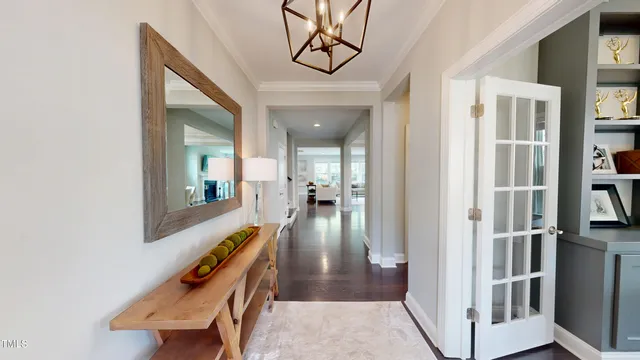 a front view of a house with an outdoor space