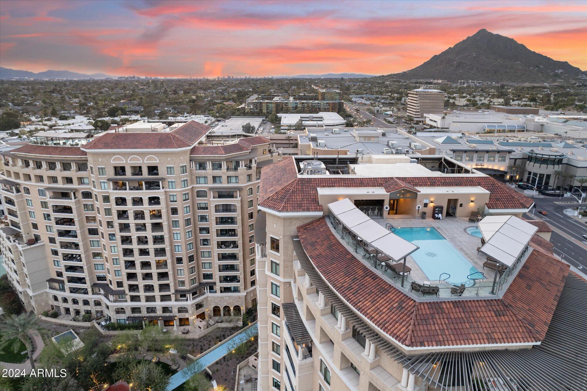 7181 East Camelback Road, Unit 206 Scottsdale, AZ 85251 - Photo 13 of 28 a view of a city from a terrace