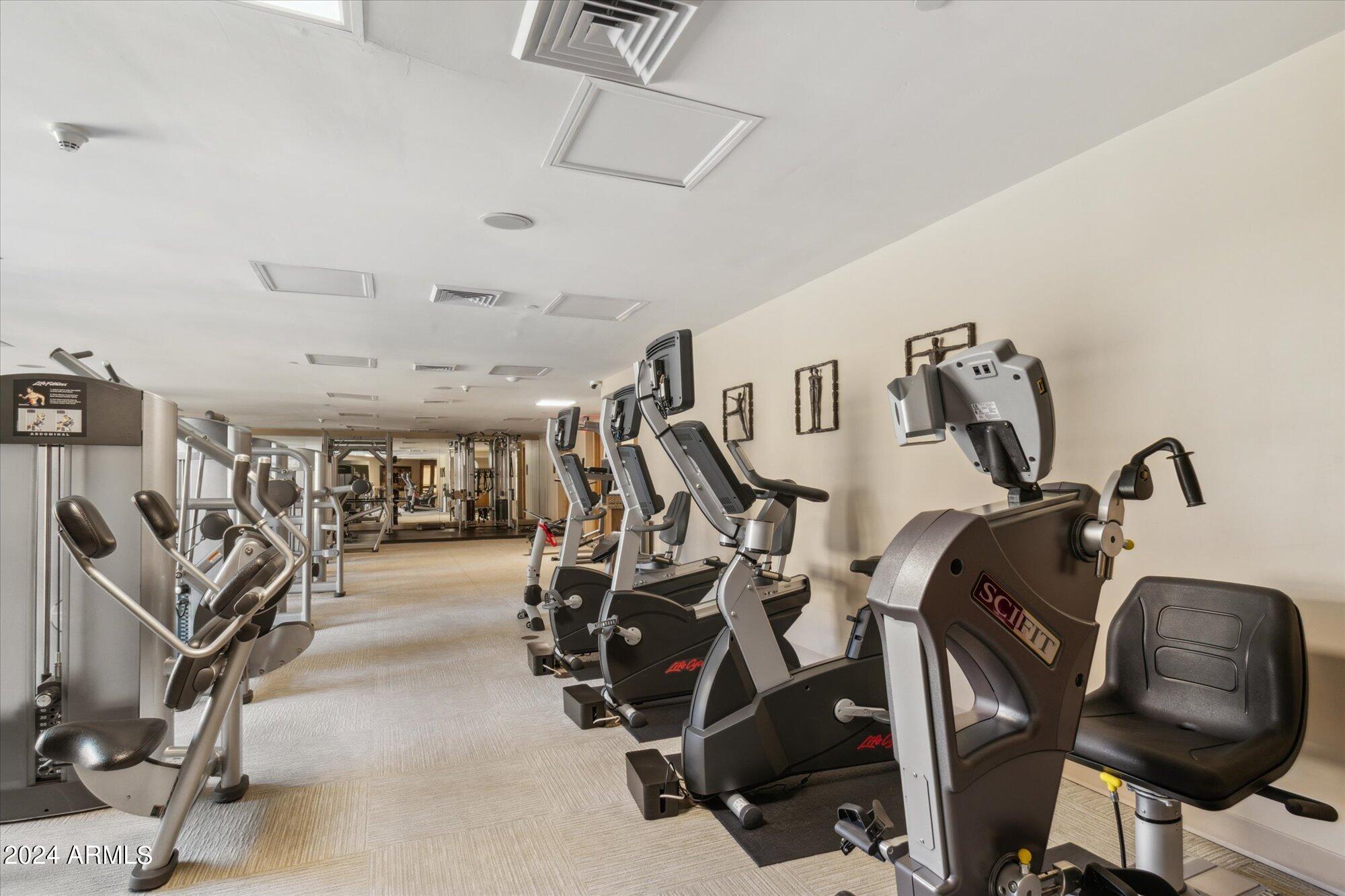 7181 East Camelback Road, Unit 206 Scottsdale, AZ 85251 - Photo 27 of 28 a view of a room with gym equipment