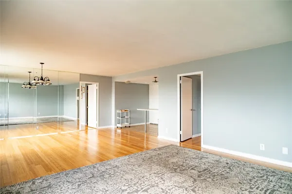 a view of a livingroom with a patio