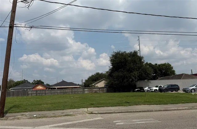 a view of a yard in front of a house