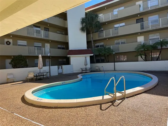 a view of an outdoor space with seating area