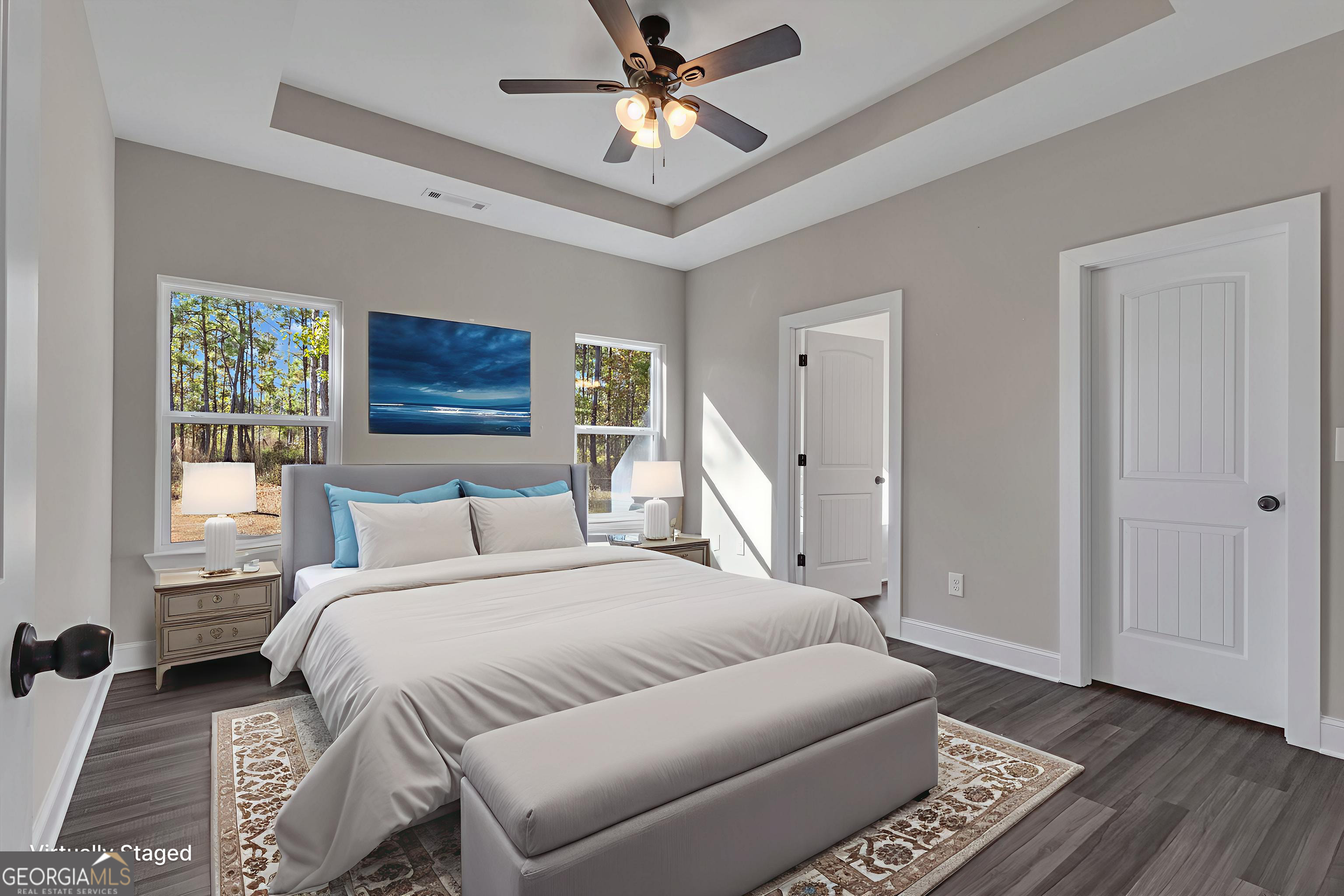 2114 Allie Road Greenville, GA 30222 - Photo 7 of 48 a bedroom with a bed ceiling fan and a window