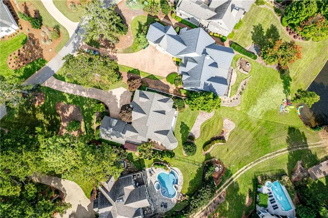 a view of lake and mountain