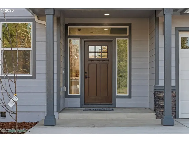 a view of entrance front of house