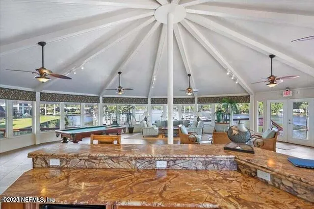 a living room filled with furniture