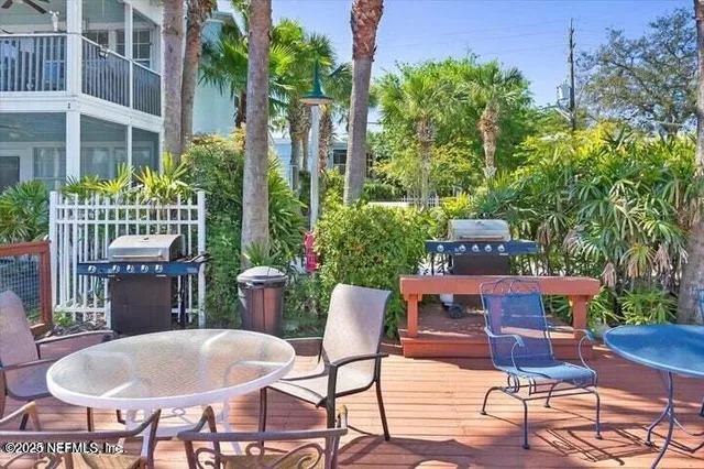 a outdoor view with a sitting space