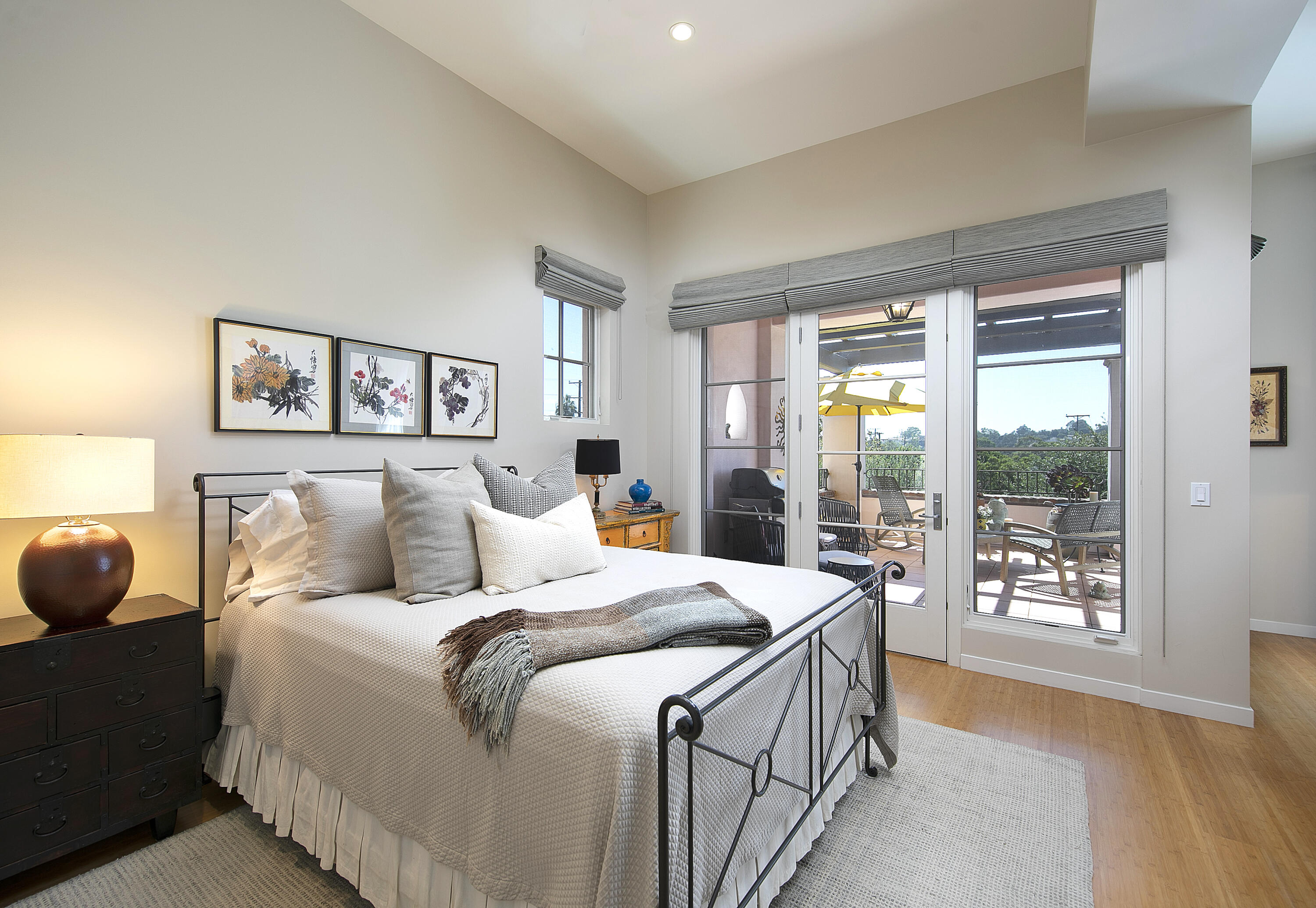 401 Chapala Street, Unit 312 Santa Barbara, CA 93101 - Photo 6 of 14 Bedroom with patio view