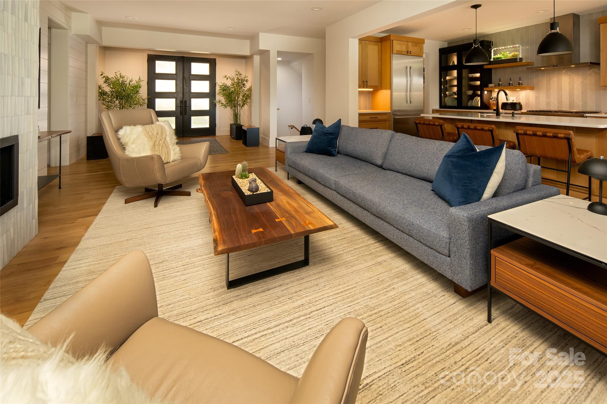 42 Spring Cove Road Asheville, NC 28804 - Photo 11 of 43 a living room with furniture and wooden floor