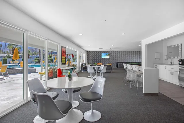 a room with furniture building and a window