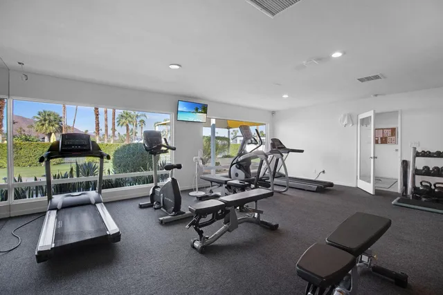 a view of a street with a building