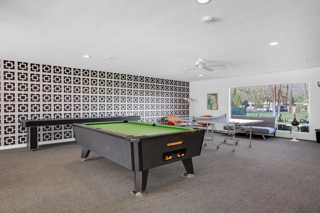 a view of an outdoor space and swimming pool