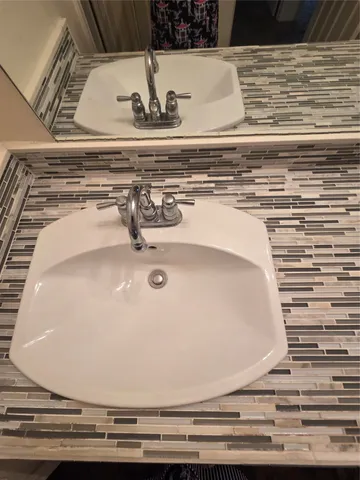 a close view of sink