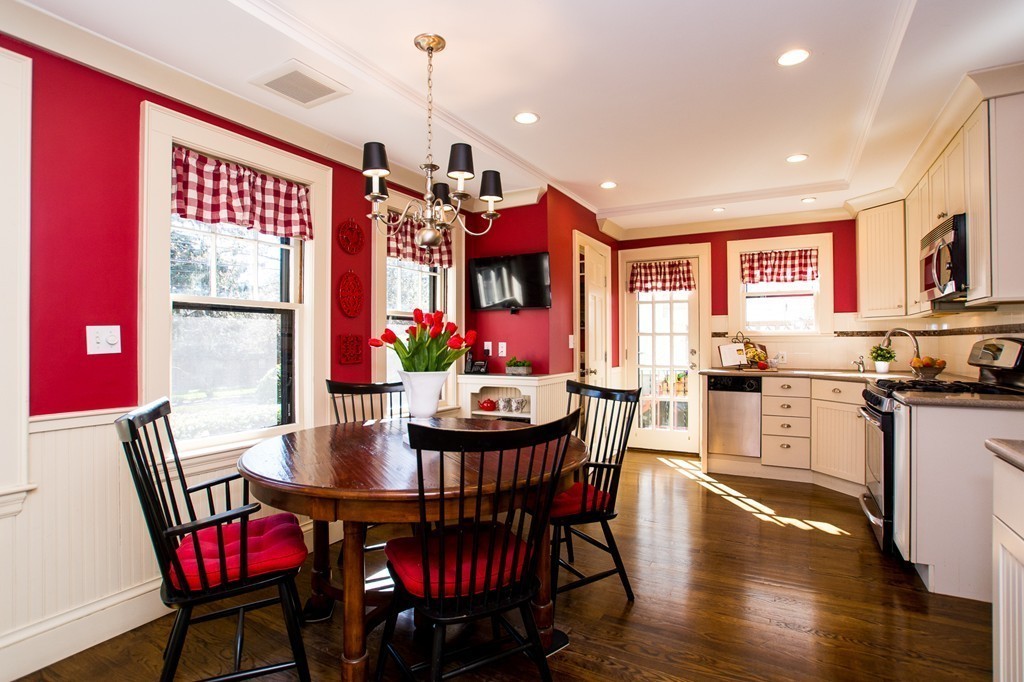 23 Virginia Road Waltham, MA 02453 - Photo 3 of 18 a view of a dining room with furniture window and wooden floor