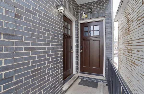 a view of front door of house