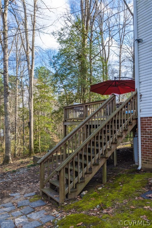 5009 Tulip Oak Road Chesterfield, VA 23832 - Photo 30 of 35 a view of a roof deck with wooden fence and a yard