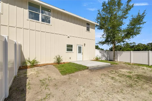 a backyard of a house