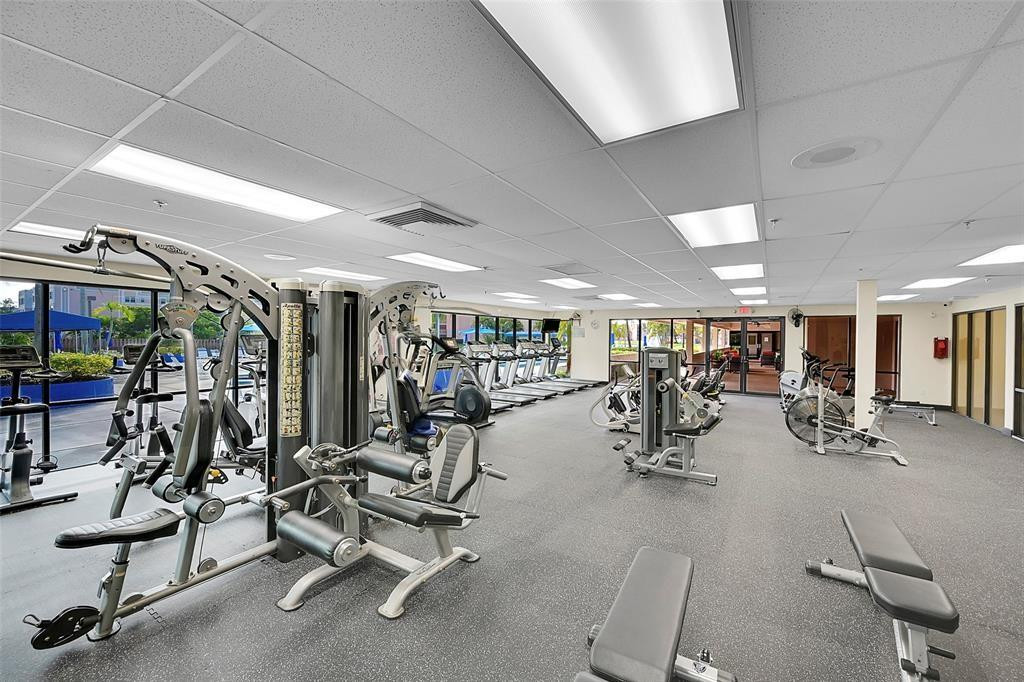 2541 North Nob Hill Road, Unit 206 Sunrise, FL 33322 - Photo 41 of 44 a view of a room with gym equipment