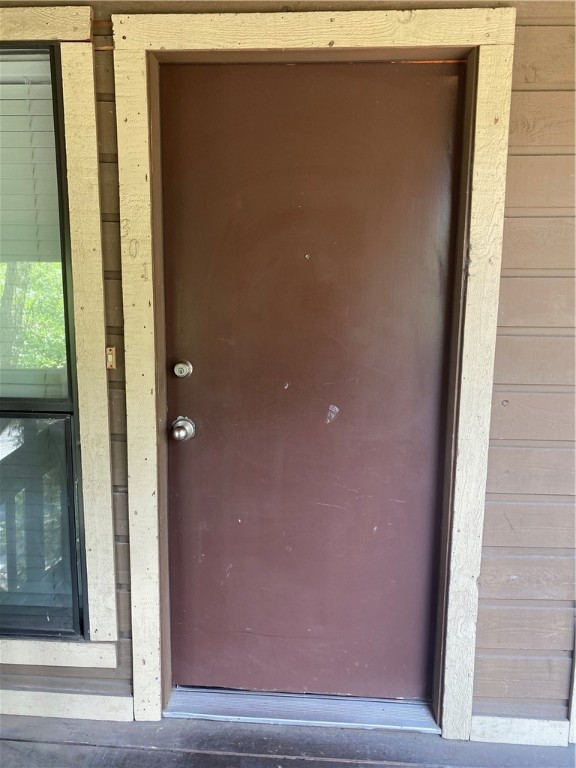 a view of front door