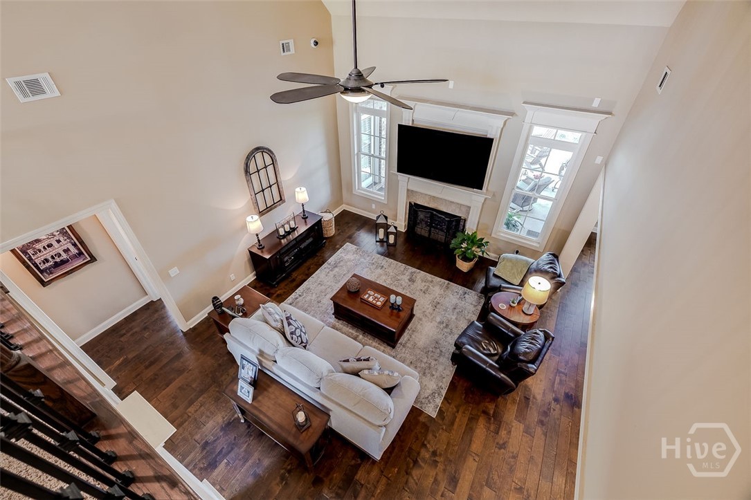 7 Reed Grass Lane Savannah, GA 31405 - Photo 29 of 70 view from the second floor to the living room