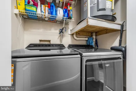 a close view of water heater room