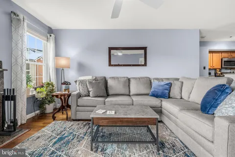 a living room with furniture and a couch