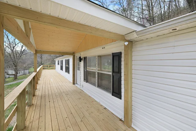 a view of balcony with couch