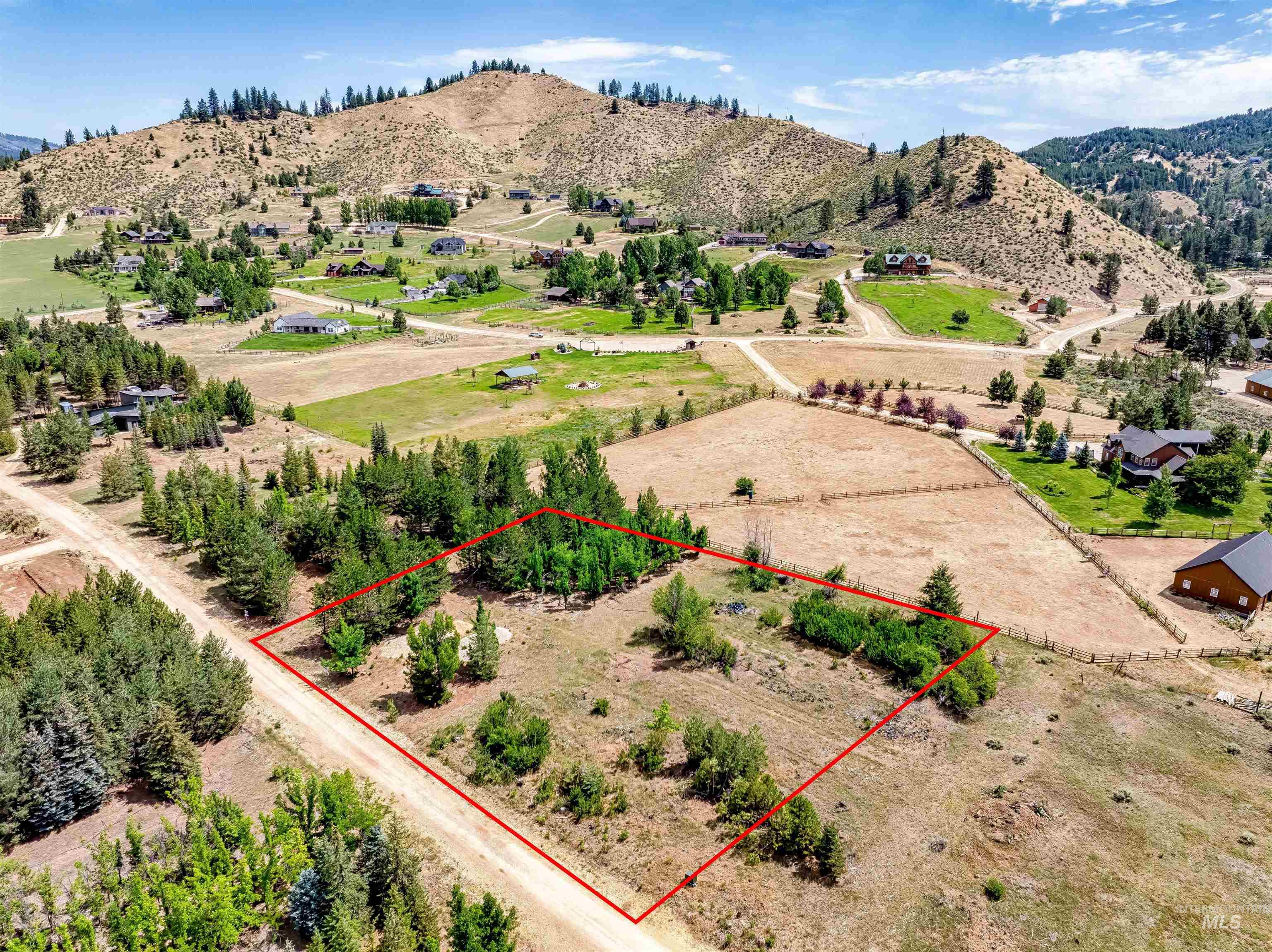 Lot 16 Corral Flat Boise, ID 83716 - Photo 10 of 17 View of property location with property boundaries highlighted and mountains