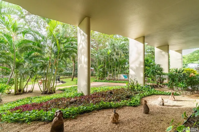 a house view with a garden space