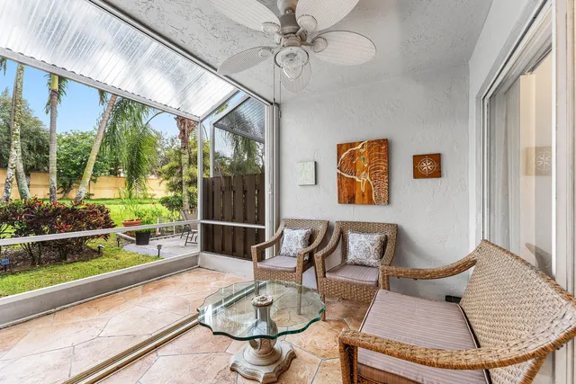 a outdoor space with furniture