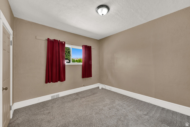 716 East Factory Street Garland, UT 84312 - Photo 12 of 30 Gray carpeted room with neutral-toned walls, featuring a white trim baseboard