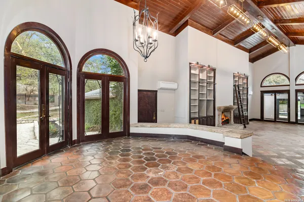 a view of a entryway door front of a house
